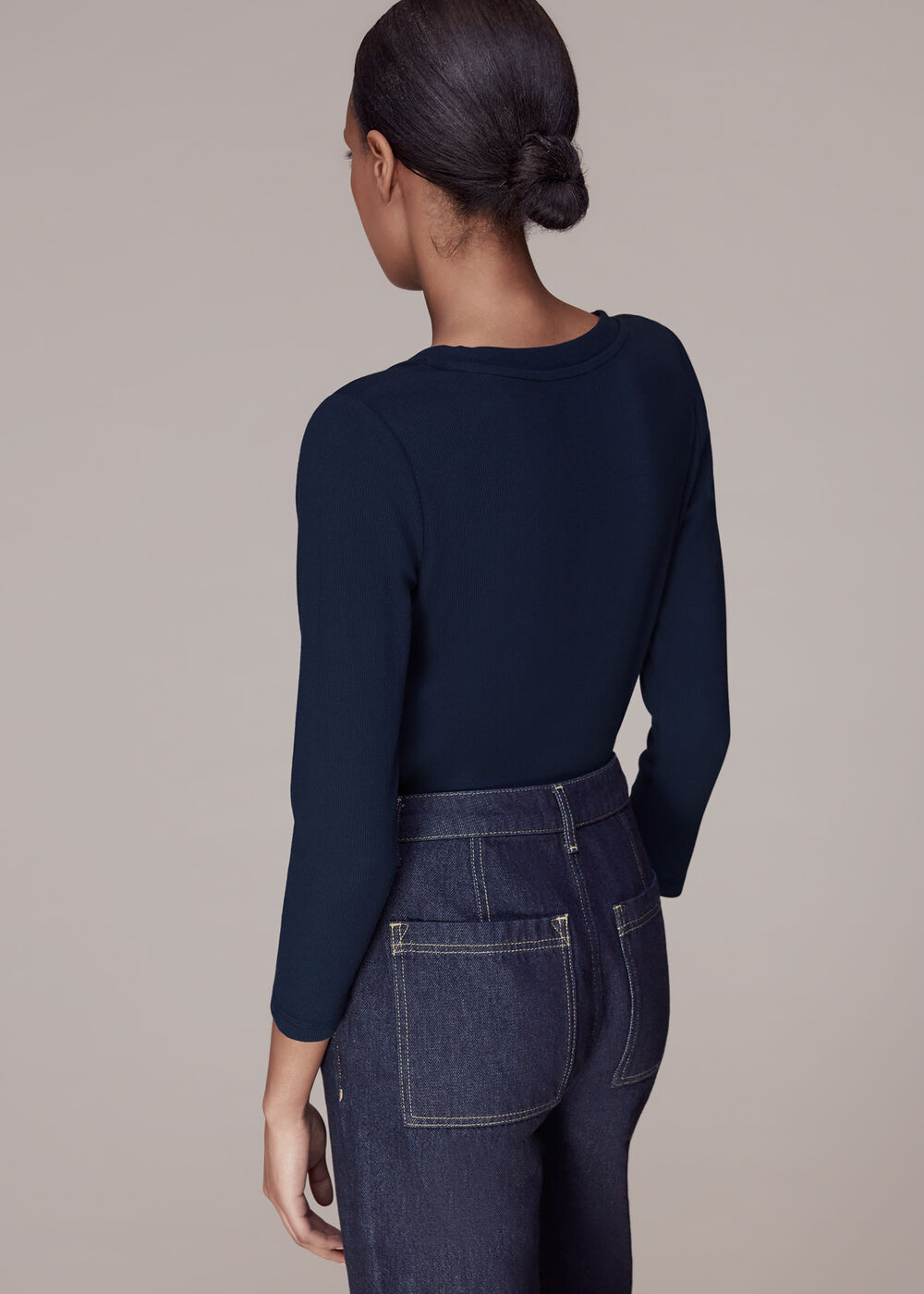 Paiton Ribbed Button Front Top